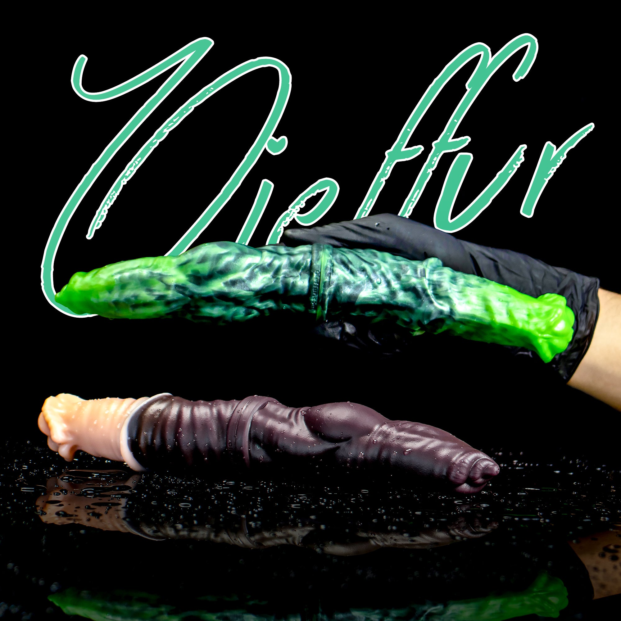Dual Sensation Platinum Silicone Double-Ended Dildo | Realistic Horse and Dog Designs Zweitbild