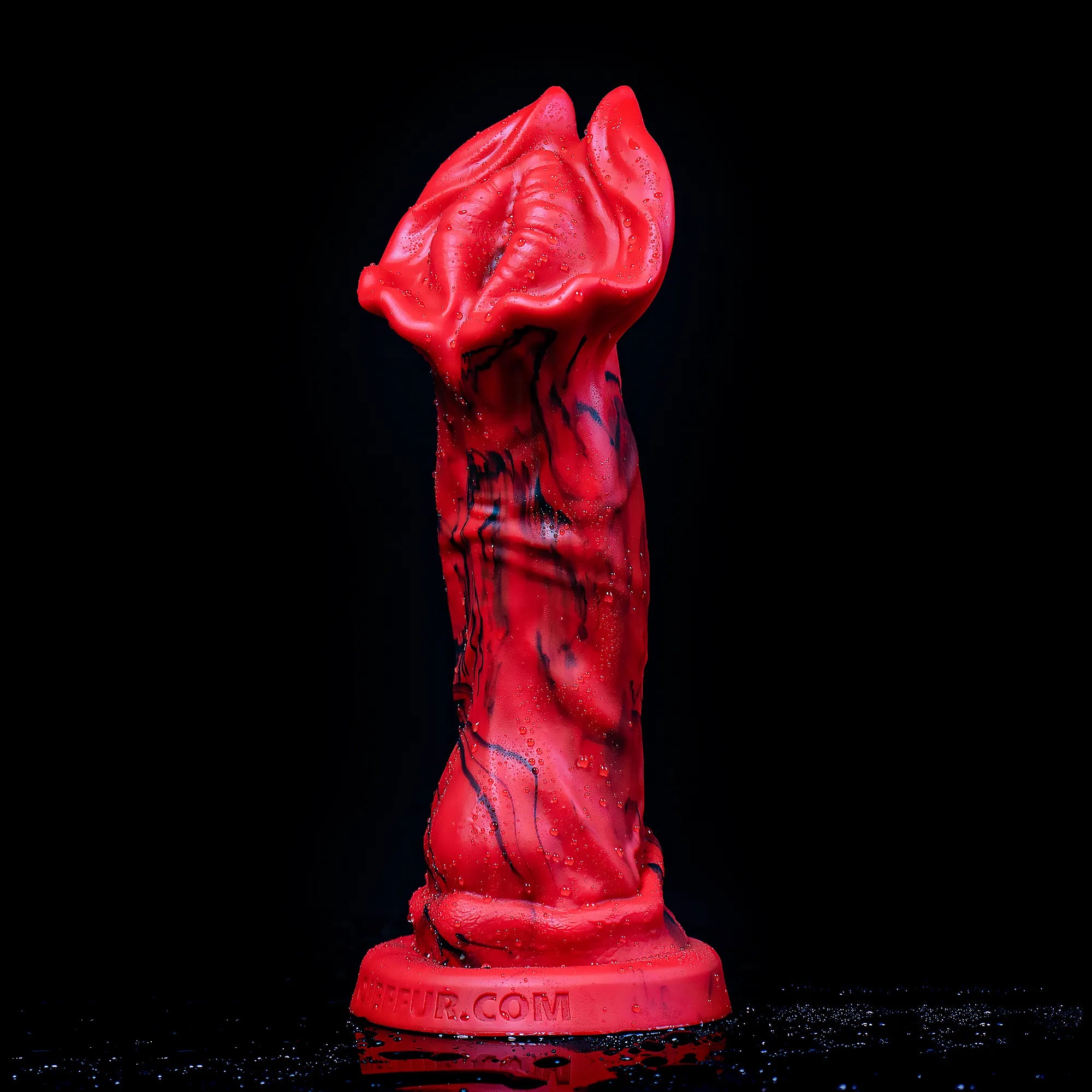 Red Rock Turtle Red Dragon dildo by Oieffur, a high-quality silicone fantasy dildo with detailed turtle and dragon features.